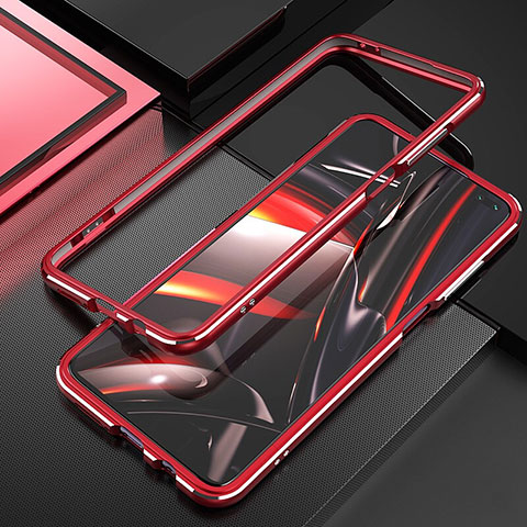 Xiaomi Redmi K30 4G用ケース 高級感 手触り良い アルミメタル 製の金属製 バンパー カバー A01 Xiaomi レッド