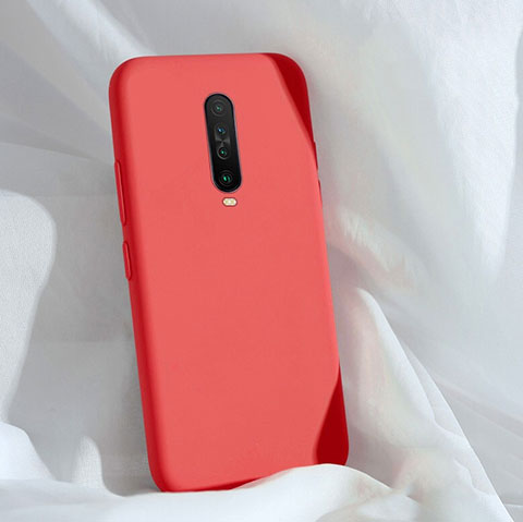 Xiaomi Redmi K30 5G用360度 フルカバー極薄ソフトケース シリコンケース 耐衝撃 全面保護 バンパー Xiaomi レッド