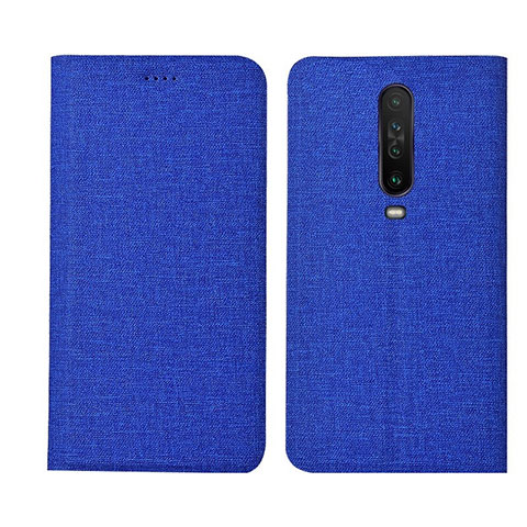 Xiaomi Redmi K30i 5G用手帳型 布 スタンド L01 Xiaomi ネイビー