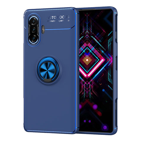 Xiaomi Redmi K40 Gaming 5G用極薄ソフトケース シリコンケース 耐衝撃 全面保護 アンド指輪 マグネット式 バンパー SD1 Xiaomi ネイビー