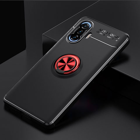 Xiaomi Redmi K40 Gaming 5G用極薄ソフトケース シリコンケース 耐衝撃 全面保護 アンド指輪 マグネット式 バンパー SD2 Xiaomi レッド・ブラック