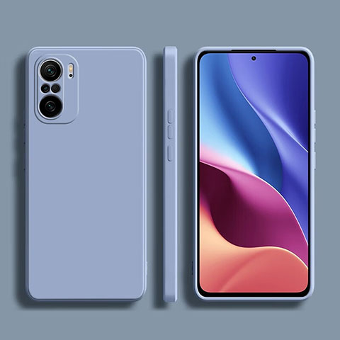 Xiaomi Redmi K40 Pro+ Plus 5G用360度 フルカバー極薄ソフトケース シリコンケース 耐衝撃 全面保護 バンパー YK1 Xiaomi ラベンダーグレー