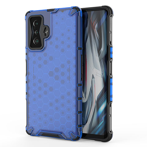 Xiaomi Redmi K50 Gaming AMG F1 5G用360度 フルカバー ハイブリットバンパーケース クリア透明 プラスチック カバー AM1 Xiaomi ネイビー