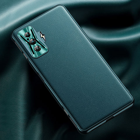 Xiaomi Redmi K50 Gaming AMG F1 5G用ケース 高級感 手触り良いレザー柄 QK1 Xiaomi シアン