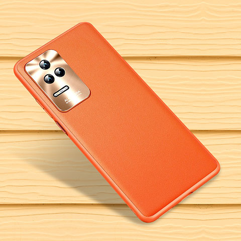 Xiaomi Redmi K50 Pro 5G用ケース 高級感 手触り良いレザー柄 QK4 Xiaomi オレンジ