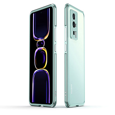 Xiaomi Redmi K60 5G用ケース 高級感 手触り良い アルミメタル 製の金属製 バンパー カバー Xiaomi グリーン