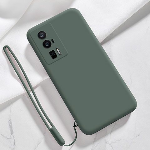 Xiaomi Redmi K60 Pro 5G用360度 フルカバー極薄ソフトケース シリコンケース 耐衝撃 全面保護 バンパー YK8 Xiaomi モスグリー