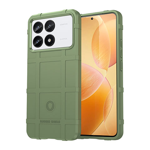 Xiaomi Redmi K70E 5G用360度 フルカバー極薄ソフトケース シリコンケース 耐衝撃 全面保護 バンパー J01S Xiaomi グリーン