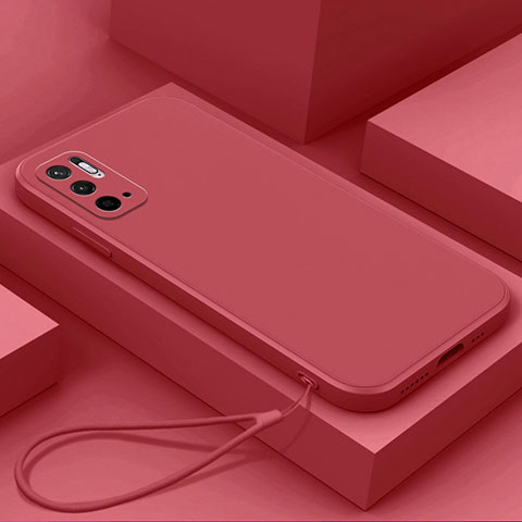 Xiaomi Redmi Note 10 5G用360度 フルカバー極薄ソフトケース シリコンケース 耐衝撃 全面保護 バンパー YK6 Xiaomi レッド