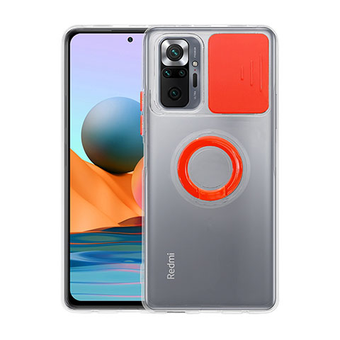 Xiaomi Redmi Note 10 Pro 4G用360度 フルカバー極薄ソフトケース シリコンケース 耐衝撃 全面保護 バンパー MJ1 Xiaomi レッド