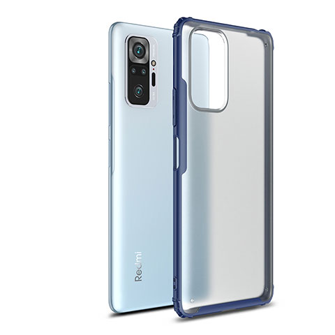 Xiaomi Redmi Note 10 Pro Max用ハイブリットバンパーケース クリア透明 プラスチック カバー WL1 Xiaomi ネイビー