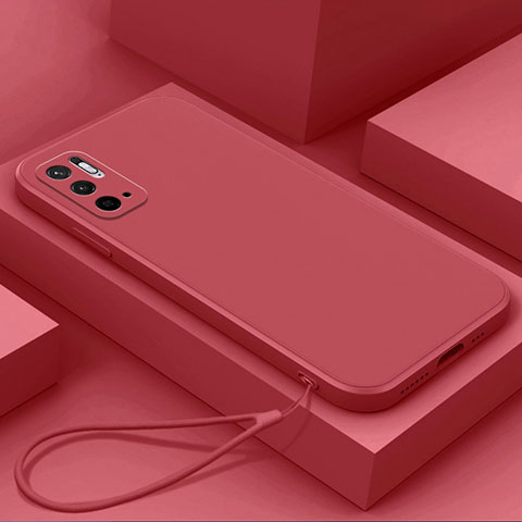 Xiaomi Redmi Note 10T 5G用360度 フルカバー極薄ソフトケース シリコンケース 耐衝撃 全面保護 バンパー YK6 Xiaomi レッド