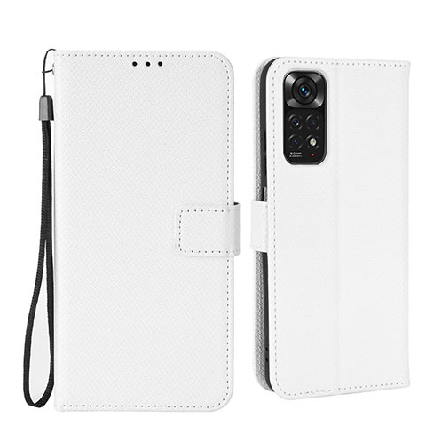 Xiaomi Redmi Note 11 4G (2022)用手帳型 レザーケース スタンド カバー BY6 Xiaomi ホワイト