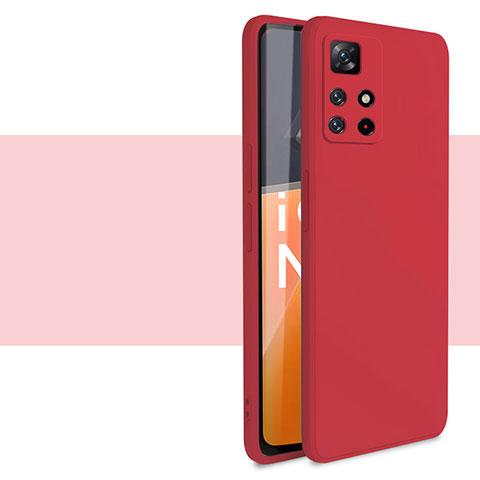 Xiaomi Redmi Note 11 5G用360度 フルカバー極薄ソフトケース シリコンケース 耐衝撃 全面保護 バンパー YK1 Xiaomi レッド