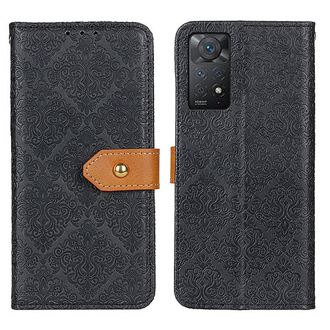 Xiaomi Redmi Note 11 Pro 4G用手帳型 レザーケース スタンド カバー K05Z Xiaomi ブラック