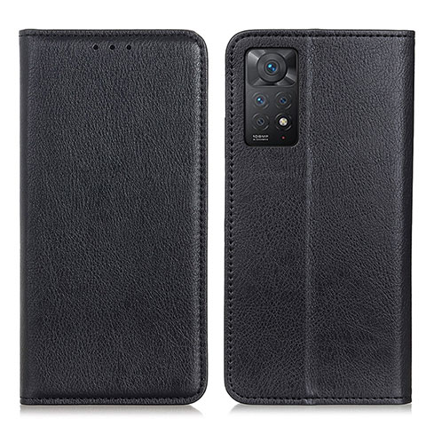 Xiaomi Redmi Note 11 Pro 4G用手帳型 レザーケース スタンド カバー N01P Xiaomi ブラック