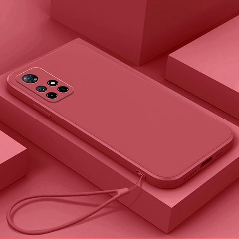 Xiaomi Redmi Note 11T 5G用360度 フルカバー極薄ソフトケース シリコンケース 耐衝撃 全面保護 バンパー YK4 Xiaomi レッド