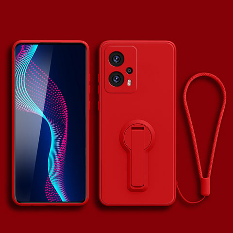 Xiaomi Redmi Note 11T Pro 5G用極薄ソフトケース シリコンケース 耐衝撃 全面保護 スタンド バンパー Xiaomi レッド