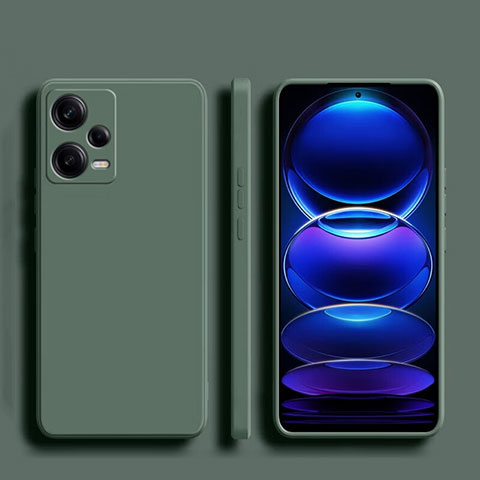 Xiaomi Redmi Note 12 5G用360度 フルカバー極薄ソフトケース シリコンケース 耐衝撃 全面保護 バンパー YK5 Xiaomi グリーン