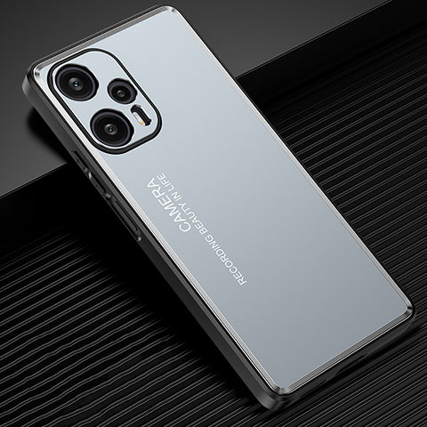 Xiaomi Redmi Note 12 Turbo 5G用ケース 高級感 手触り良い アルミメタル 製の金属製 兼シリコン カバー JL2 Xiaomi ネイビー