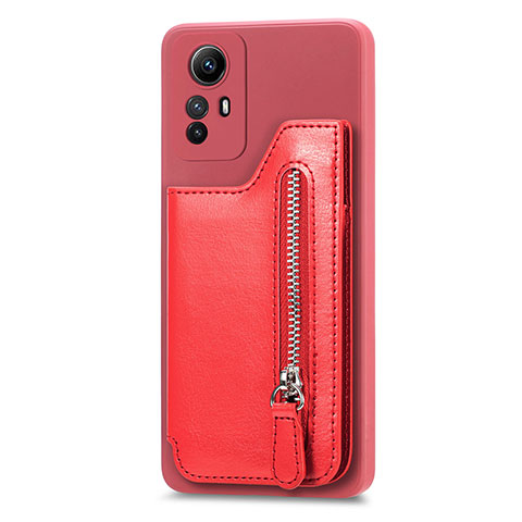 Xiaomi Redmi Note 12S用シリコンケース ソフトタッチラバー レザー柄 カバー SD3 Xiaomi レッド