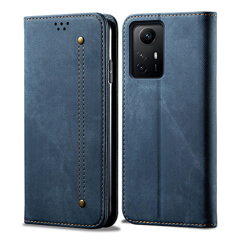 Xiaomi Redmi Note 12S用手帳型 布 スタンド Xiaomi ネイビー