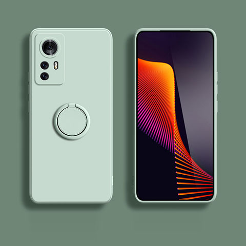 Xiaomi Redmi Note 12S用極薄ソフトケース シリコンケース 耐衝撃 全面保護 アンド指輪 マグネット式 バンパー S03 Xiaomi ライトグリーン