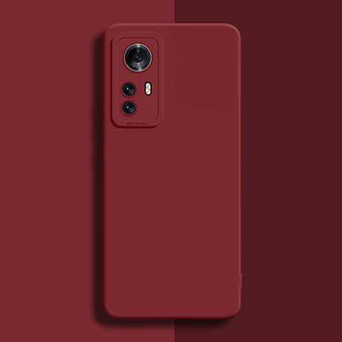 Xiaomi Redmi Note 12S用360度 フルカバー極薄ソフトケース シリコンケース 耐衝撃 全面保護 バンパー Xiaomi ワインレッド