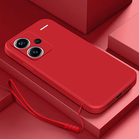 Xiaomi Redmi Note 13 Pro+ Plus 5G用360度 フルカバー極薄ソフトケース シリコンケース 耐衝撃 全面保護 バンパー YK1 Xiaomi レッド