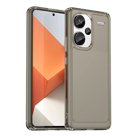 Xiaomi Redmi Note 13 Pro+ Plus 5G用ハイブリットバンパーケース クリア透明 プラスチック カバー J02S Xiaomi グレー