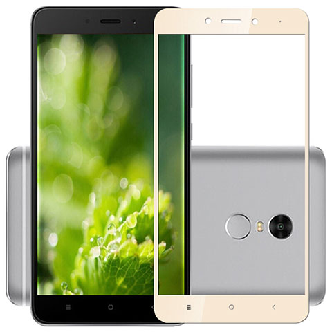 Xiaomi Redmi Note 4 Standard Edition用強化ガラス フル液晶保護フィルム F03 Xiaomi ゴールド