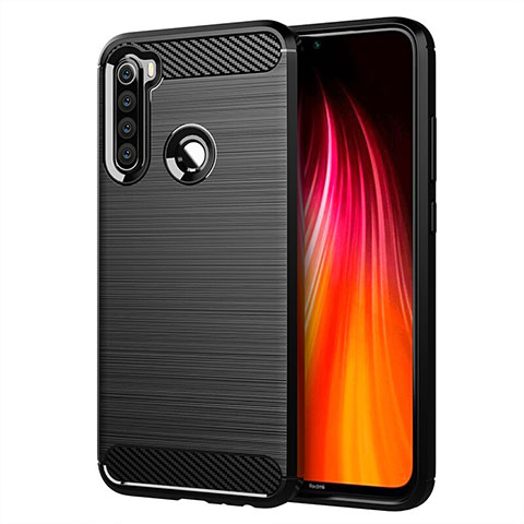 Xiaomi Redmi Note 8 (2021)用シリコンケース ソフトタッチラバー ライン カバー C01 Xiaomi ブラック