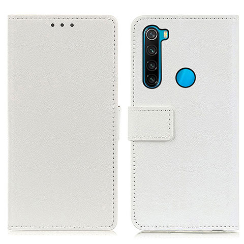 Xiaomi Redmi Note 8 (2021)用手帳型 レザーケース スタンド カバー M08L Xiaomi ホワイト