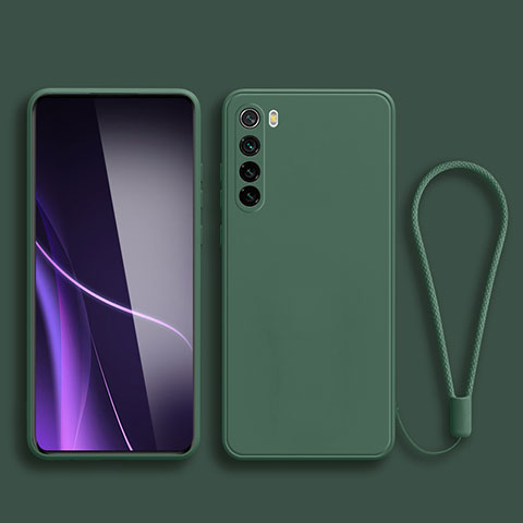 Xiaomi Redmi Note 8 (2021)用360度 フルカバー極薄ソフトケース シリコンケース 耐衝撃 全面保護 バンパー YK3 Xiaomi モスグリー