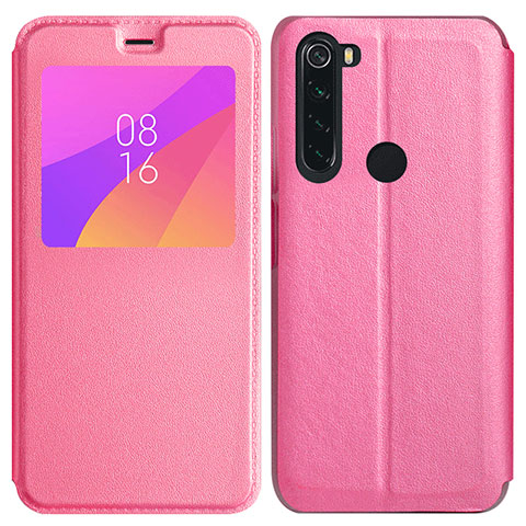 Xiaomi Redmi Note 8用手帳型 レザーケース スタンド カバー T11 Xiaomi ピンク