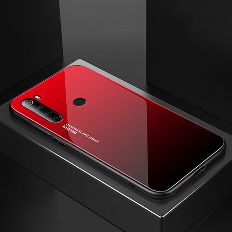 Xiaomi Redmi Note 8用ハイブリットバンパーケース プラスチック 鏡面 カバー Xiaomi レッド