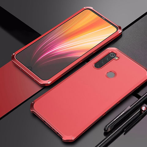 Xiaomi Redmi Note 8用ケース 高級感 手触り良い アルミメタル 製の金属製 カバー Xiaomi レッド