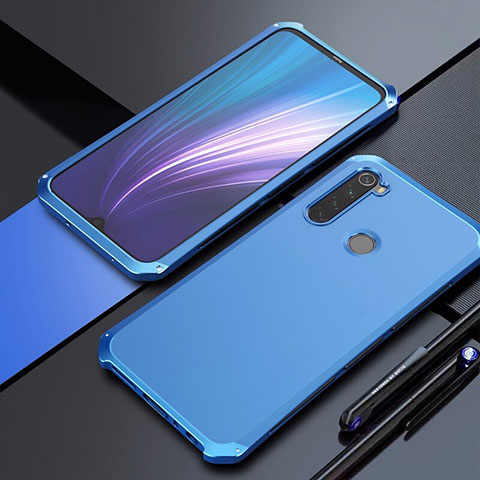 Xiaomi Redmi Note 8用ケース 高級感 手触り良い アルミメタル 製の金属製 カバー Xiaomi ネイビー