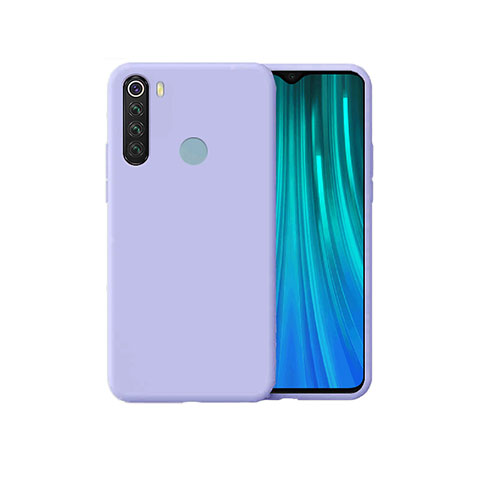 Xiaomi Redmi Note 8用360度 フルカバー極薄ソフトケース シリコンケース 耐衝撃 全面保護 バンパー Xiaomi パープル