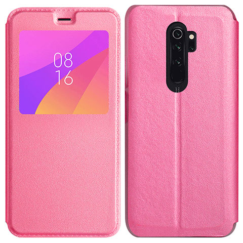 Xiaomi Redmi Note 8 Pro用手帳型 レザーケース スタンド カバー T11 Xiaomi ピンク