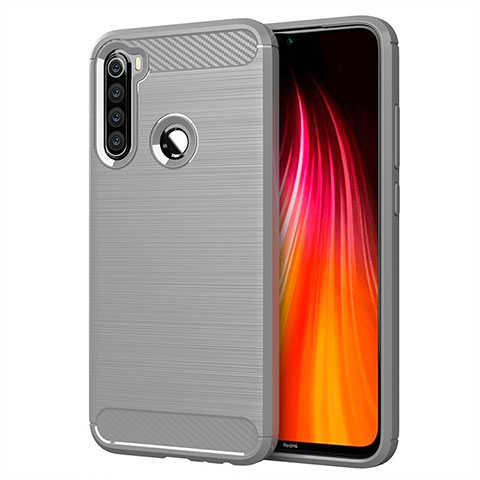 Xiaomi Redmi Note 8T用シリコンケース ソフトタッチラバー ライン カバー C01 Xiaomi シルバー