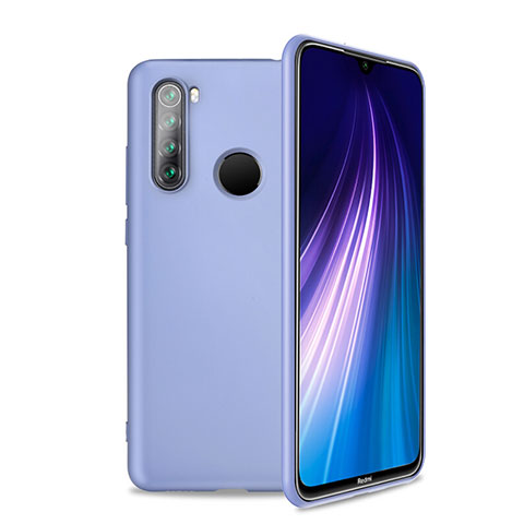 Xiaomi Redmi Note 8T用360度 フルカバー極薄ソフトケース シリコンケース 耐衝撃 全面保護 バンパー C04 Xiaomi パープル