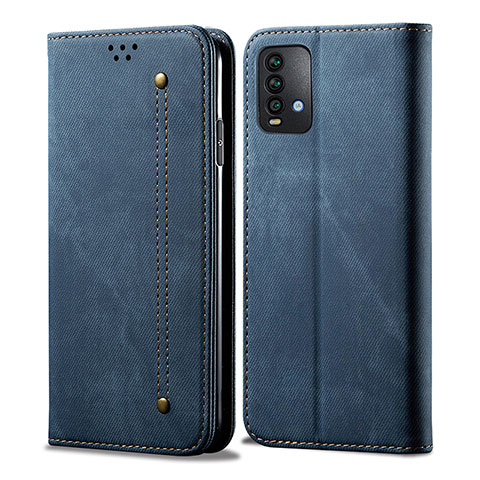 Xiaomi Redmi Note 9 4G用手帳型 布 スタンド Xiaomi ネイビー