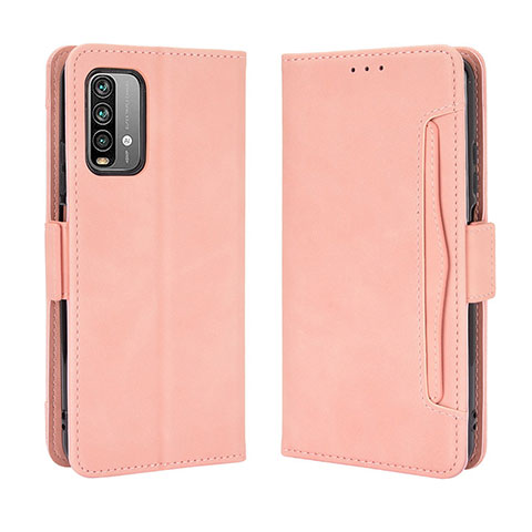 Xiaomi Redmi Note 9 4G用手帳型 レザーケース スタンド カバー BY3 Xiaomi ピンク