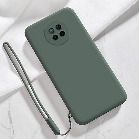 Xiaomi Redmi Note 9 5G用360度 フルカバー極薄ソフトケース シリコンケース 耐衝撃 全面保護 バンパー YK6 Xiaomi モスグリー