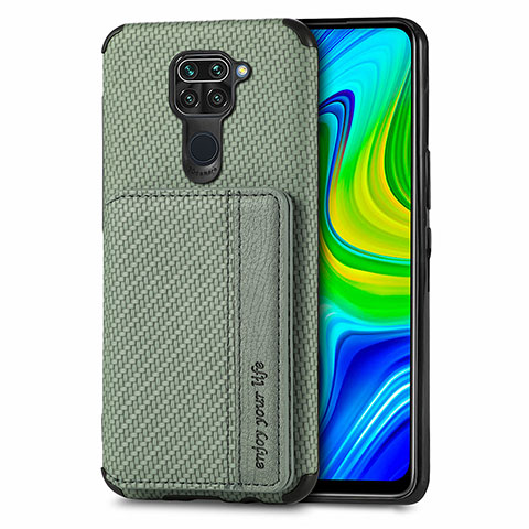 Xiaomi Redmi Note 9用極薄ソフトケース シリコンケース 耐衝撃 全面保護 マグネット式 バンパー S01D Xiaomi グリーン