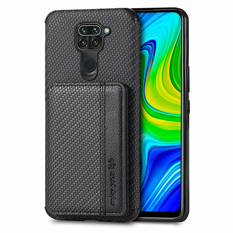 Xiaomi Redmi Note 9用極薄ソフトケース シリコンケース 耐衝撃 全面保護 マグネット式 バンパー S01D Xiaomi ブラック