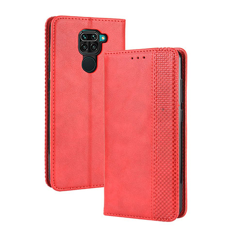 Xiaomi Redmi Note 9用手帳型 レザーケース スタンド カバー BY4 Xiaomi レッド