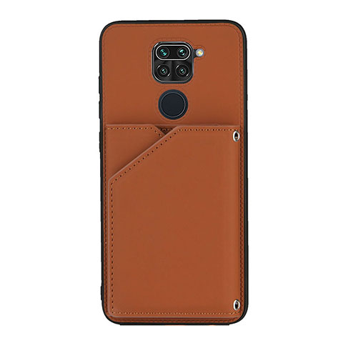 Xiaomi Redmi Note 9用ケース 高級感 手触り良いレザー柄 Y01B Xiaomi ブラウン