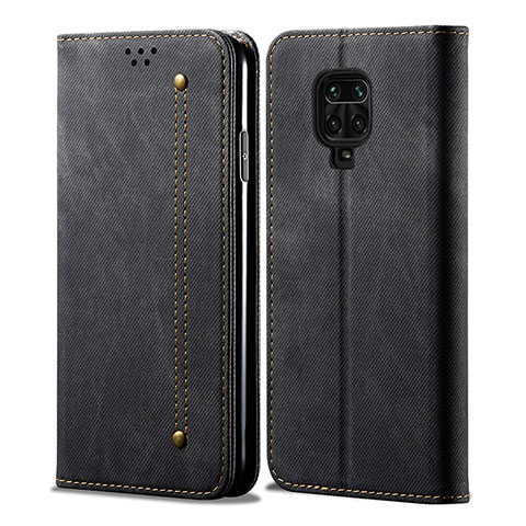 Xiaomi Redmi Note 9 Pro Max用手帳型 布 スタンド B01S Xiaomi ブラック